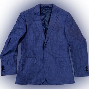 Charles Tyrwhitt Blue Linen Summer Blazer